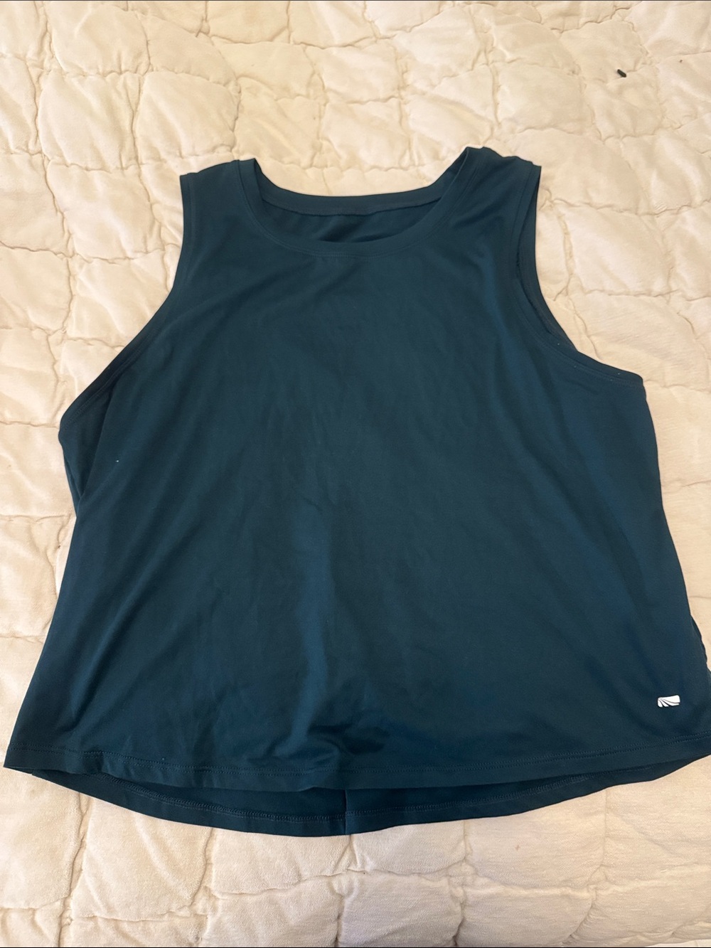 Athletic Scoop Neck Tank Top in Deep Teal